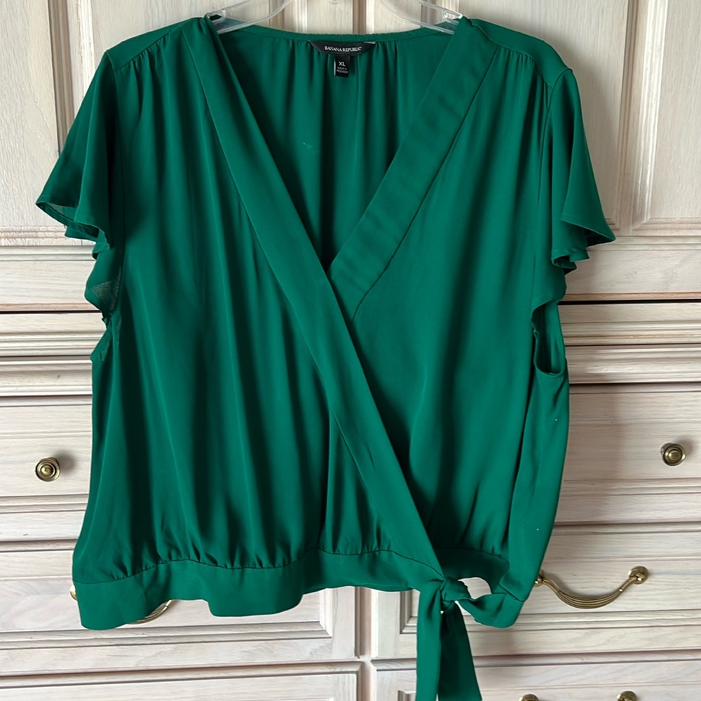 Banana Republic V-neck wrap front top